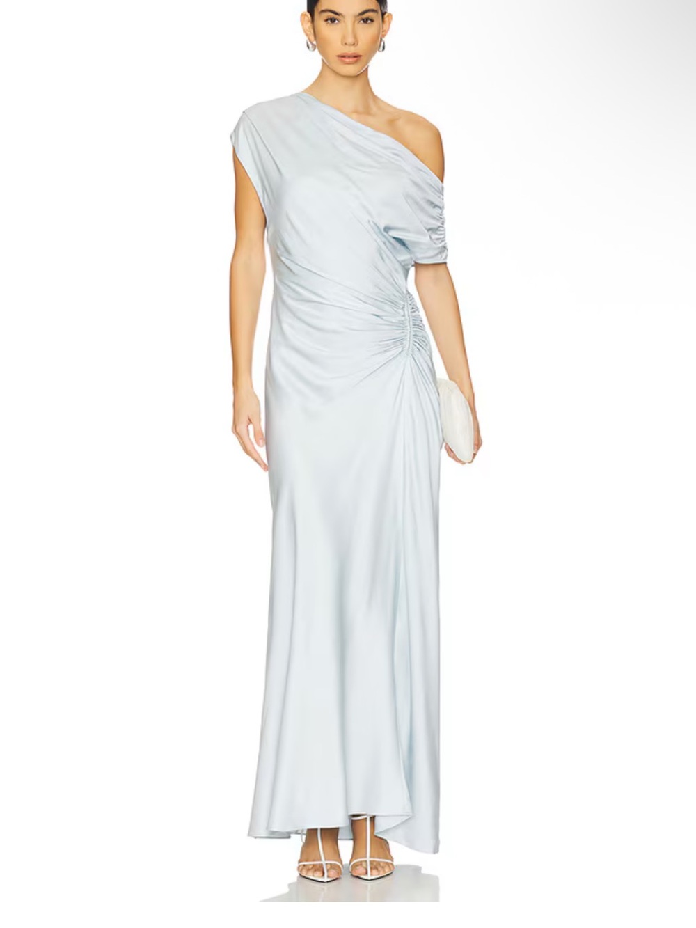 ALC Penny Dress in Cascade blue off the shoulder medium size 8